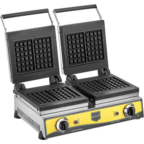 Remta Çiftli Kare Model Waffle Makinesi Elektrikli - W14