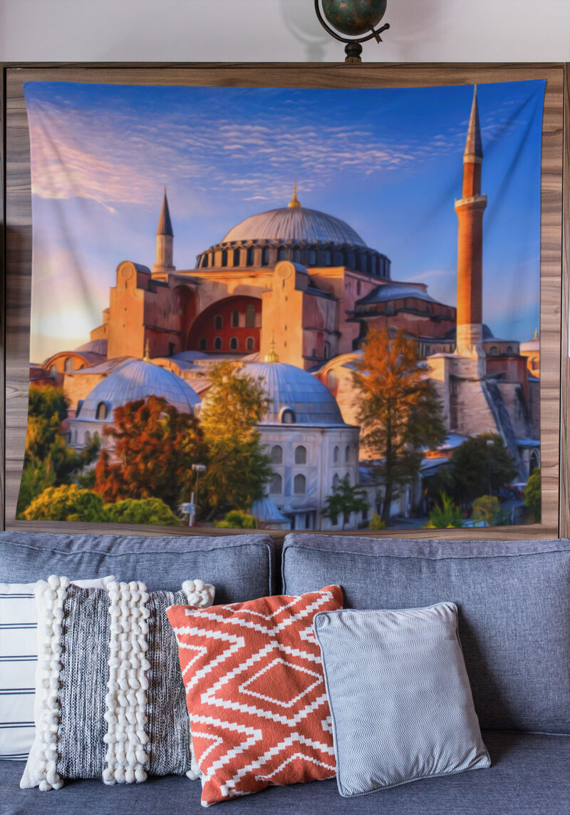 Ayasofya Cami Duvar Örtüsü Duvar Halısı | Kumaş Poster - AYASOFYA 01 - Görsel 2