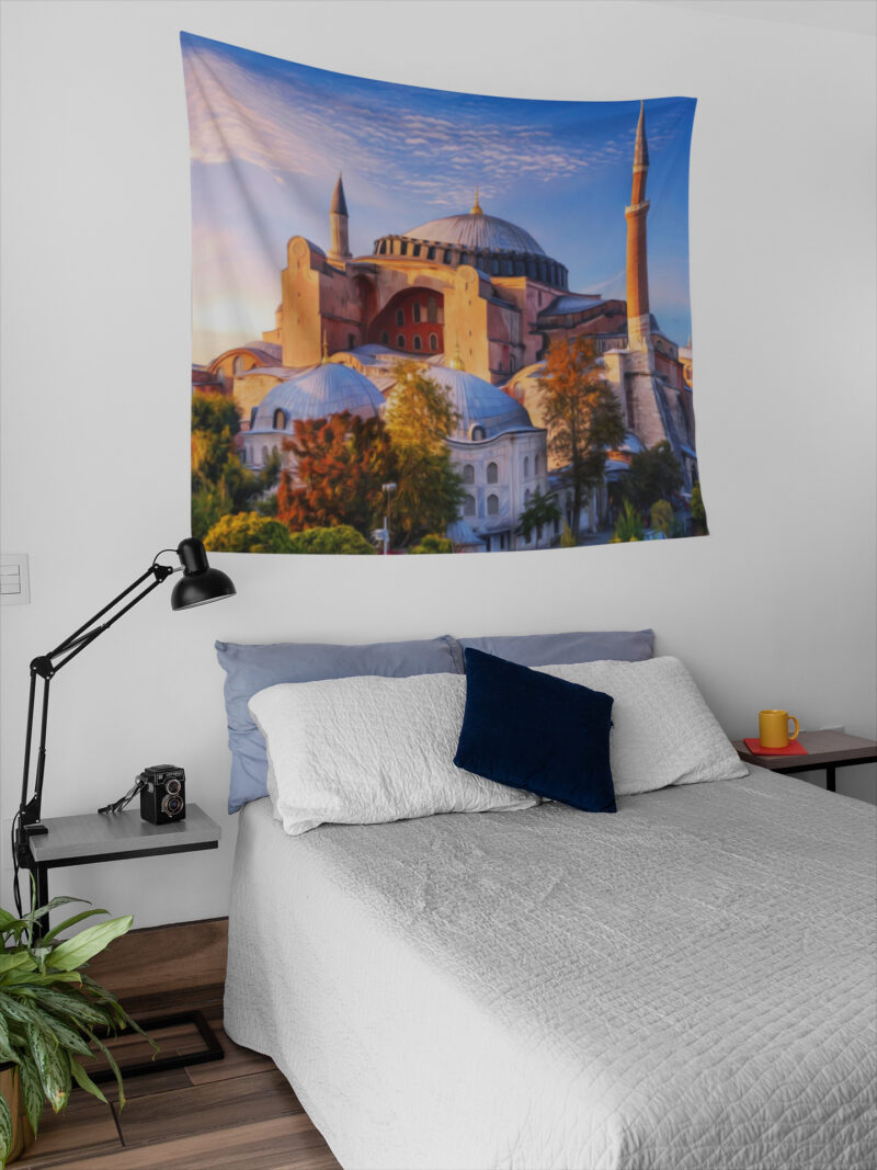 Ayasofya Cami Duvar Örtüsü Duvar Halısı | Kumaş Poster - AYASOFYA 01 - Görsel 3