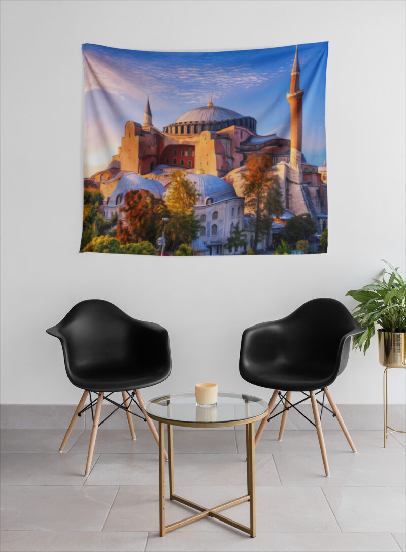 Ayasofya Cami Duvar Örtüsü Duvar Halısı | Kumaş Poster