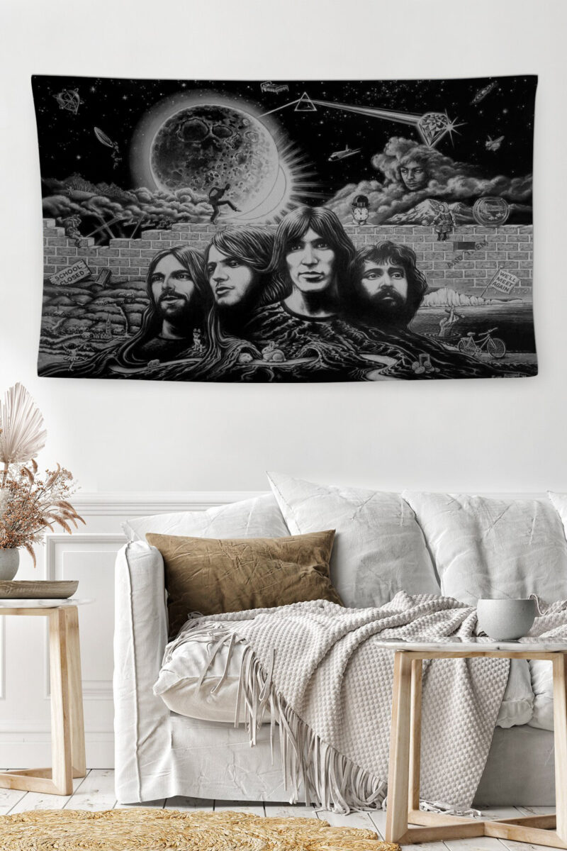 Deep Purple Müzik Grubu Duvar Örtüsü Duvar Halısı | Kumaş Poster