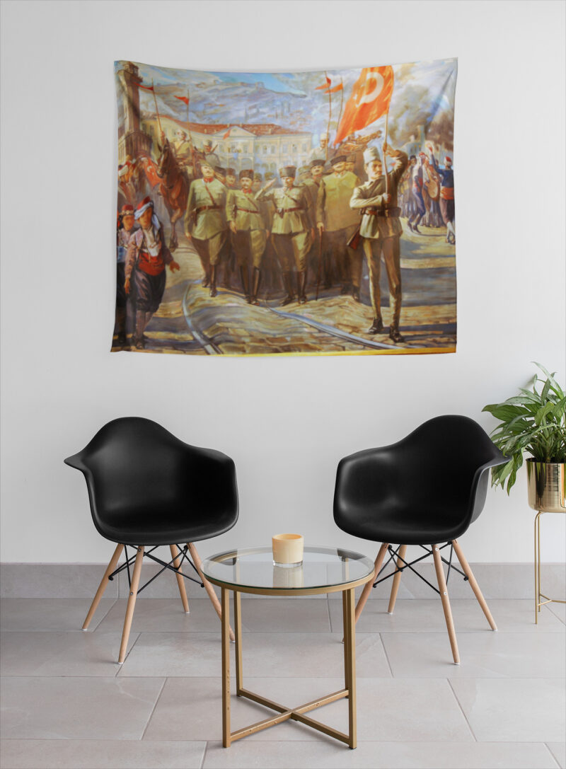 Mustafa Kemal Atatürk Duvar Örtüsü Duvar Halısı | Kumaş Poster