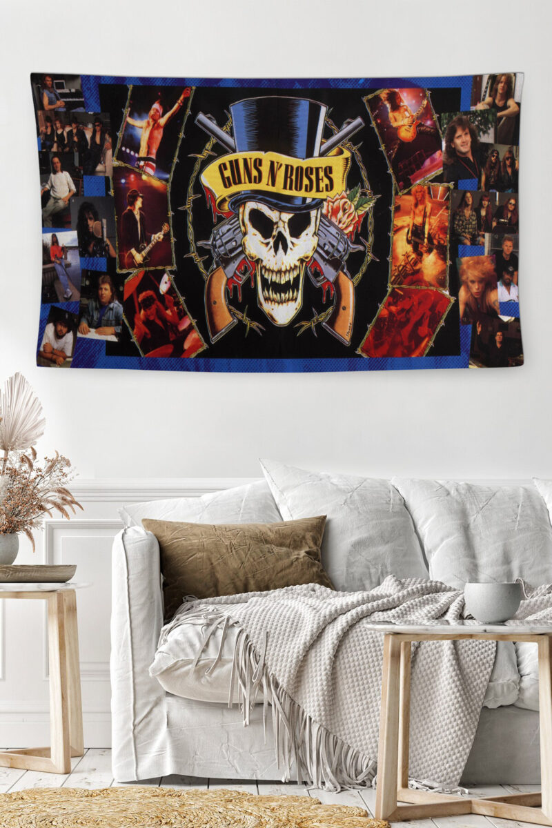 Guns N' Roses Müzik Grubu Duvar Örtüsü Duvar Halısı | Kumaş Poster