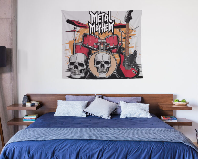 Metal Mayhem Duvar Örtüsü Duvar Halısı | Kumaş Poster - HM 13 - Görsel 3