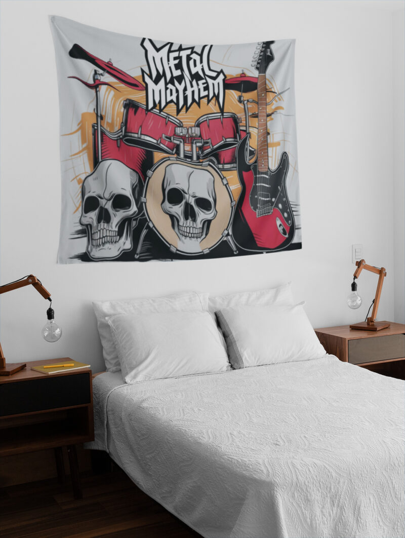 Metal Mayhem Duvar Örtüsü Duvar Halısı | Kumaş Poster - HM 13 - Görsel 6