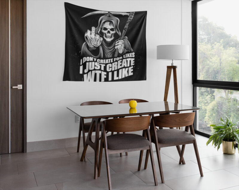 Reaper Attitude Duvar Örtüsü Duvar Halısı | Kumaş Poster - HM 15 - Görsel 3