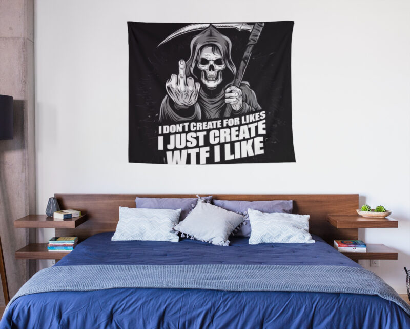 Reaper Attitude Duvar Örtüsü Duvar Halısı | Kumaş Poster - HM 15 - Görsel 5