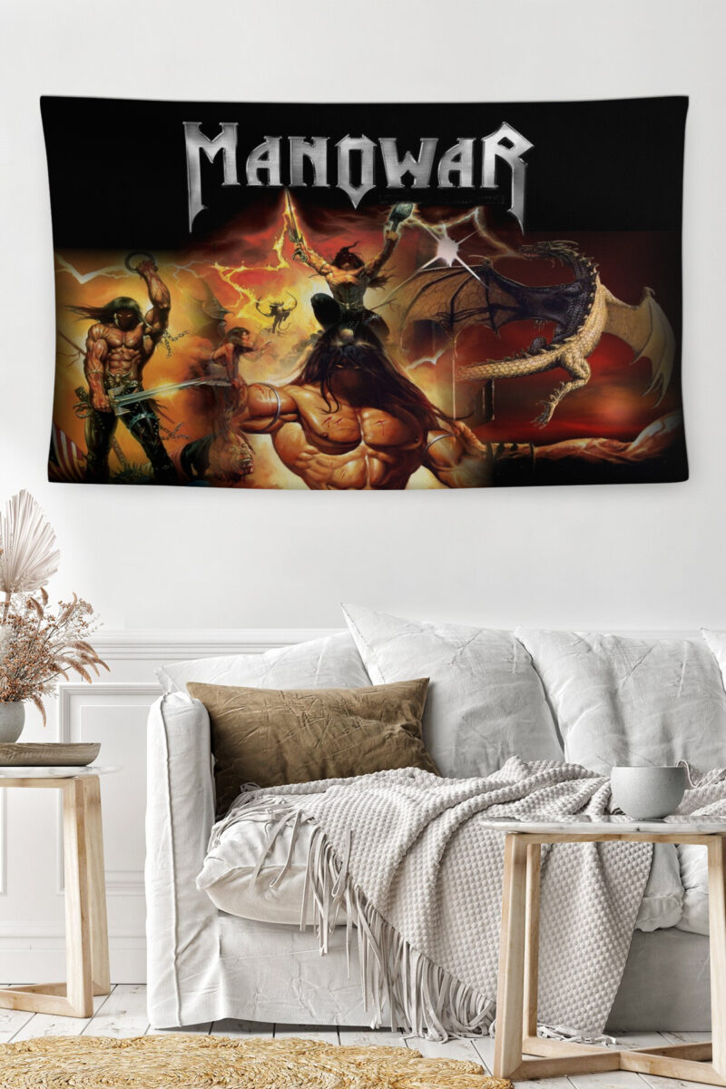 Manowar Duvar Örtüsü Duvar Halısı | Kumaş Poster