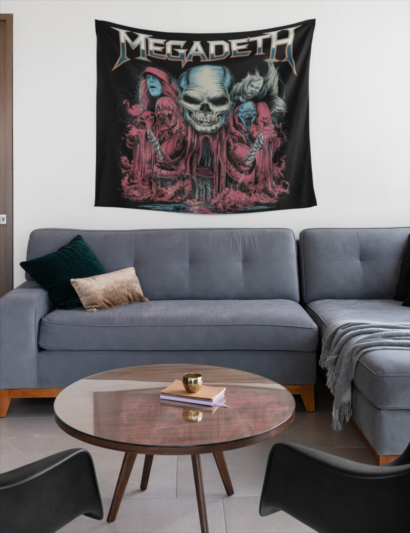 Megadeth Duvar Örtüsü Duvar Halısı | Kumaş Poster - MEGA 03 - Görsel 3