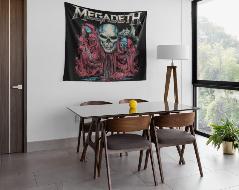 Megadeth Duvar Örtüsü Duvar Halısı | Kumaş Poster - MEGA 03 - Görsel 4