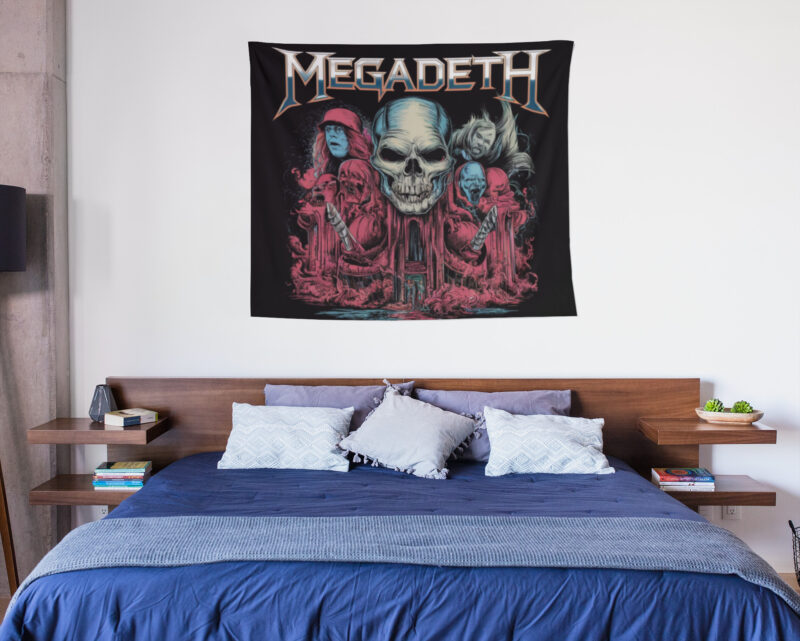 Megadeth Duvar Örtüsü Duvar Halısı | Kumaş Poster - MEGA 03 - Görsel 5