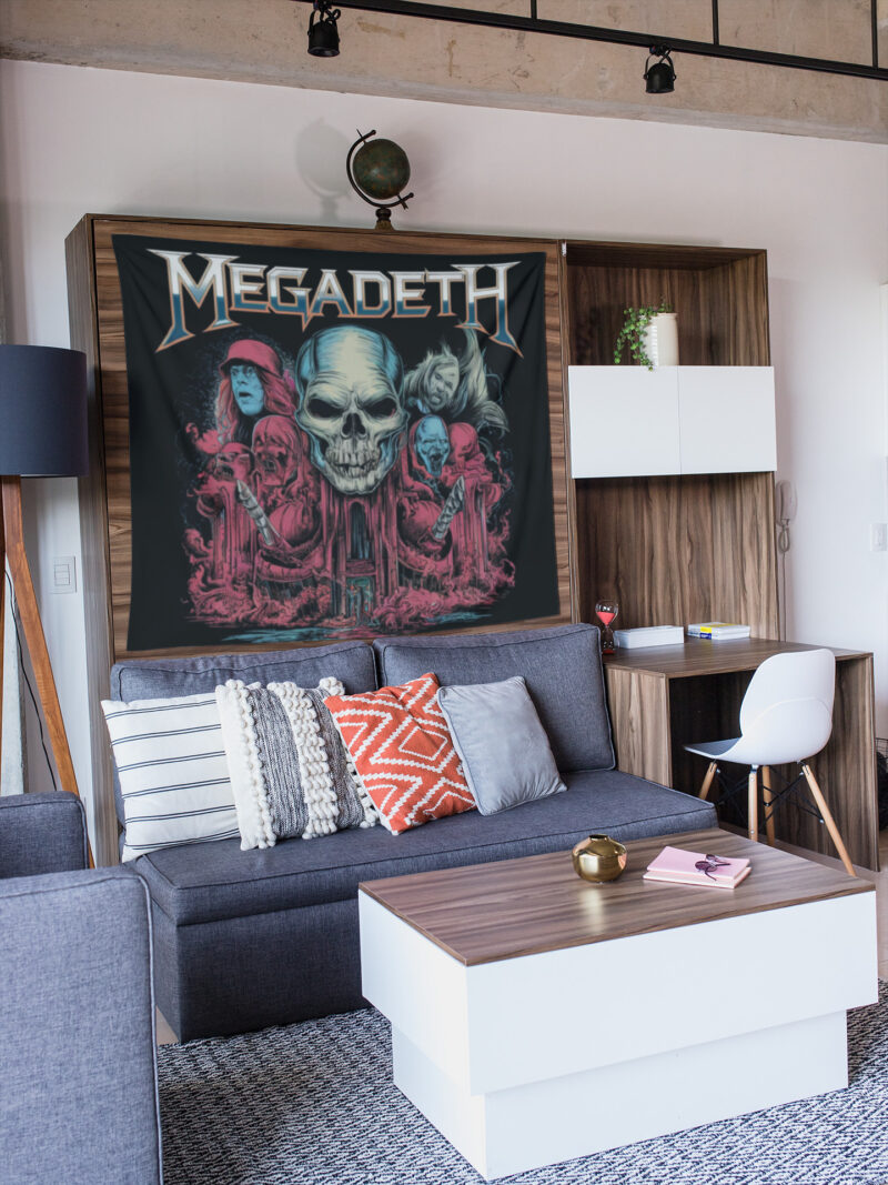 Megadeth Duvar Örtüsü Duvar Halısı | Kumaş Poster - MEGA 03 - Görsel 6