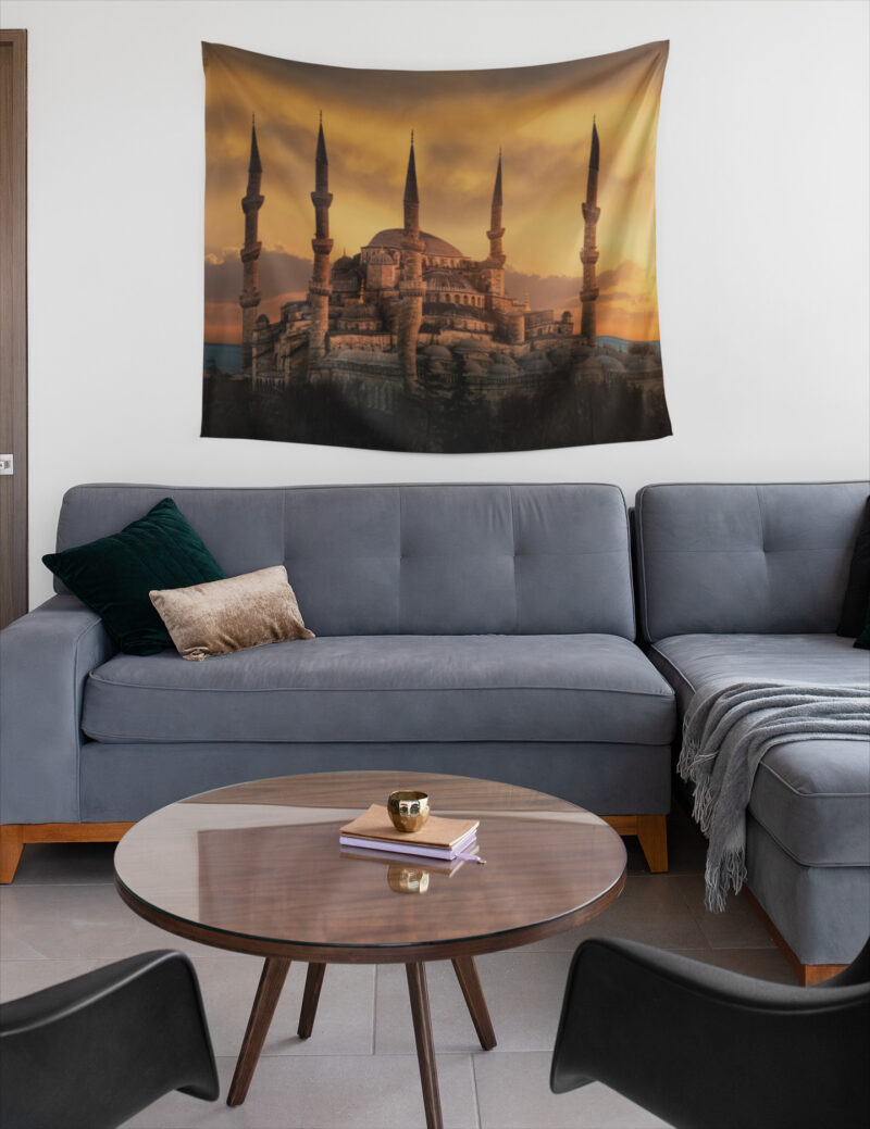 Sultan Ahmet Cami Duvar Örtüsü Duvar Halısı | Kumaş Poster - SAC 01 - Görsel 2