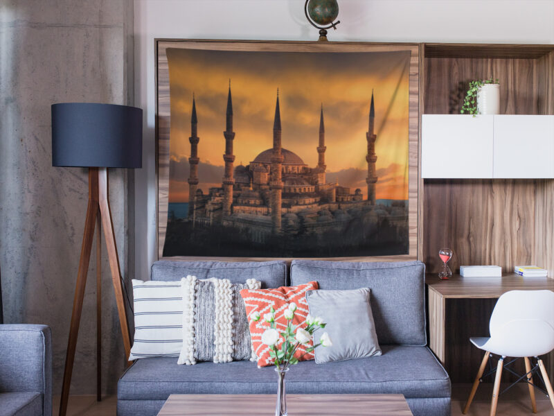 Sultan Ahmet Cami Duvar Örtüsü Duvar Halısı | Kumaş Poster - SAC 01 - Görsel 4