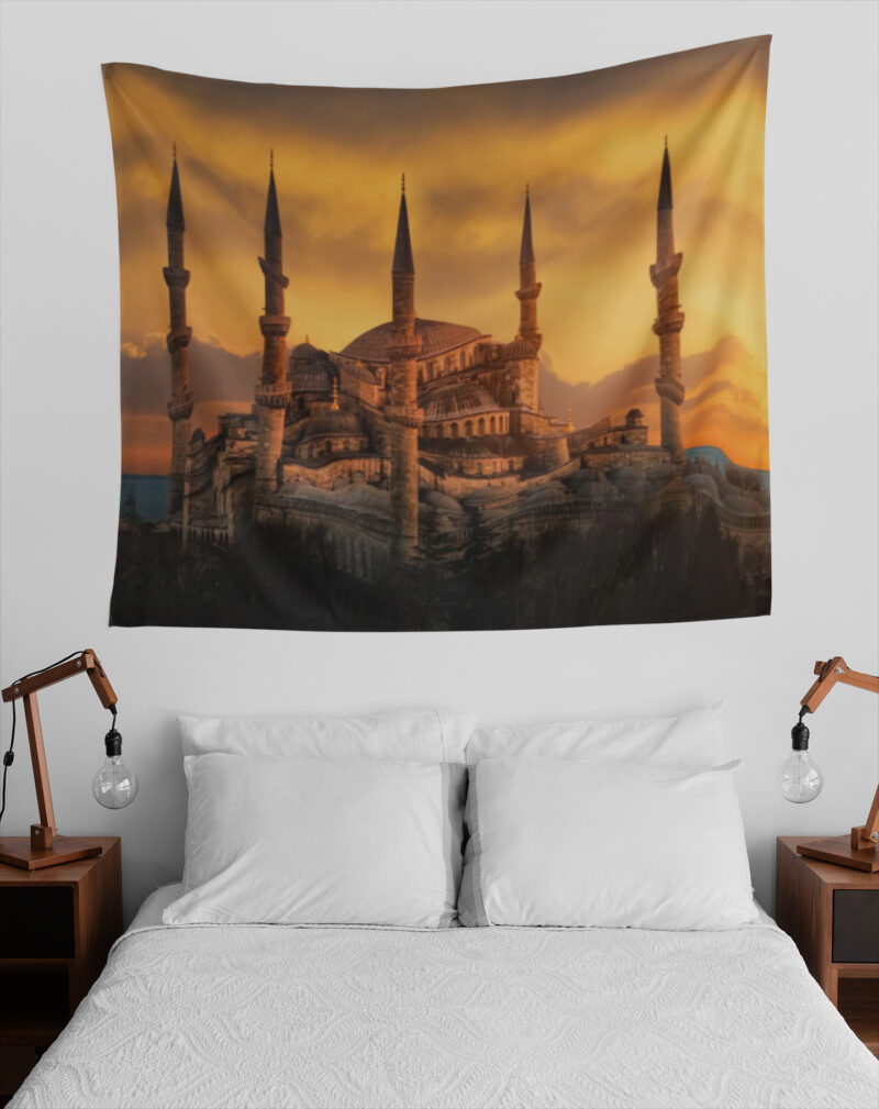 Sultan Ahmet Cami Duvar Örtüsü Duvar Halısı | Kumaş Poster - SAC 01 - Görsel 6