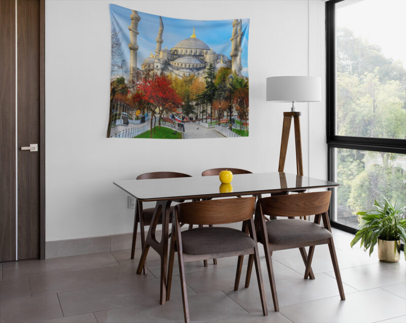 Sultan Ahmet Cami Duvar Örtüsü Duvar Halısı | Kumaş Poster - SAC 03 - Görsel 2