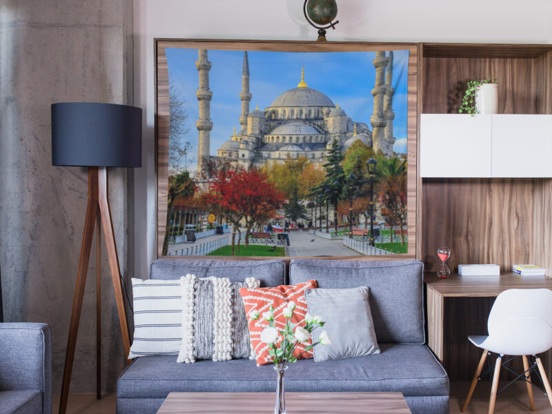 Sultan Ahmet Cami Duvar Örtüsü Duvar Halısı | Kumaş Poster - SAC 03 - Görsel 4