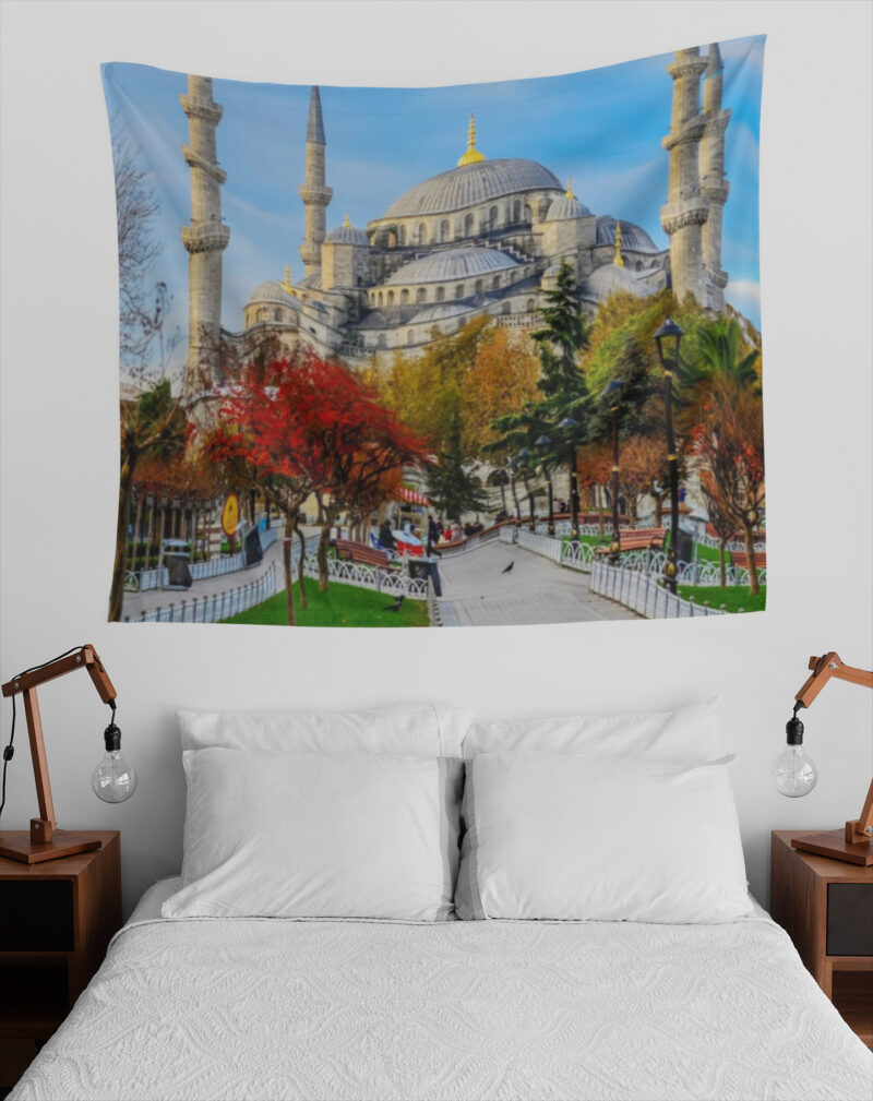 Sultan Ahmet Cami Duvar Örtüsü Duvar Halısı | Kumaş Poster - SAC 03 - Görsel 6