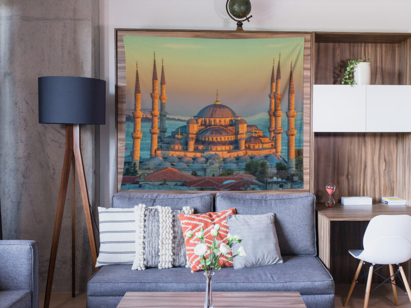 Sultan Ahmet Cami Duvar Örtüsü Duvar Halısı | Kumaş Poster - SAC 05 - Görsel 4