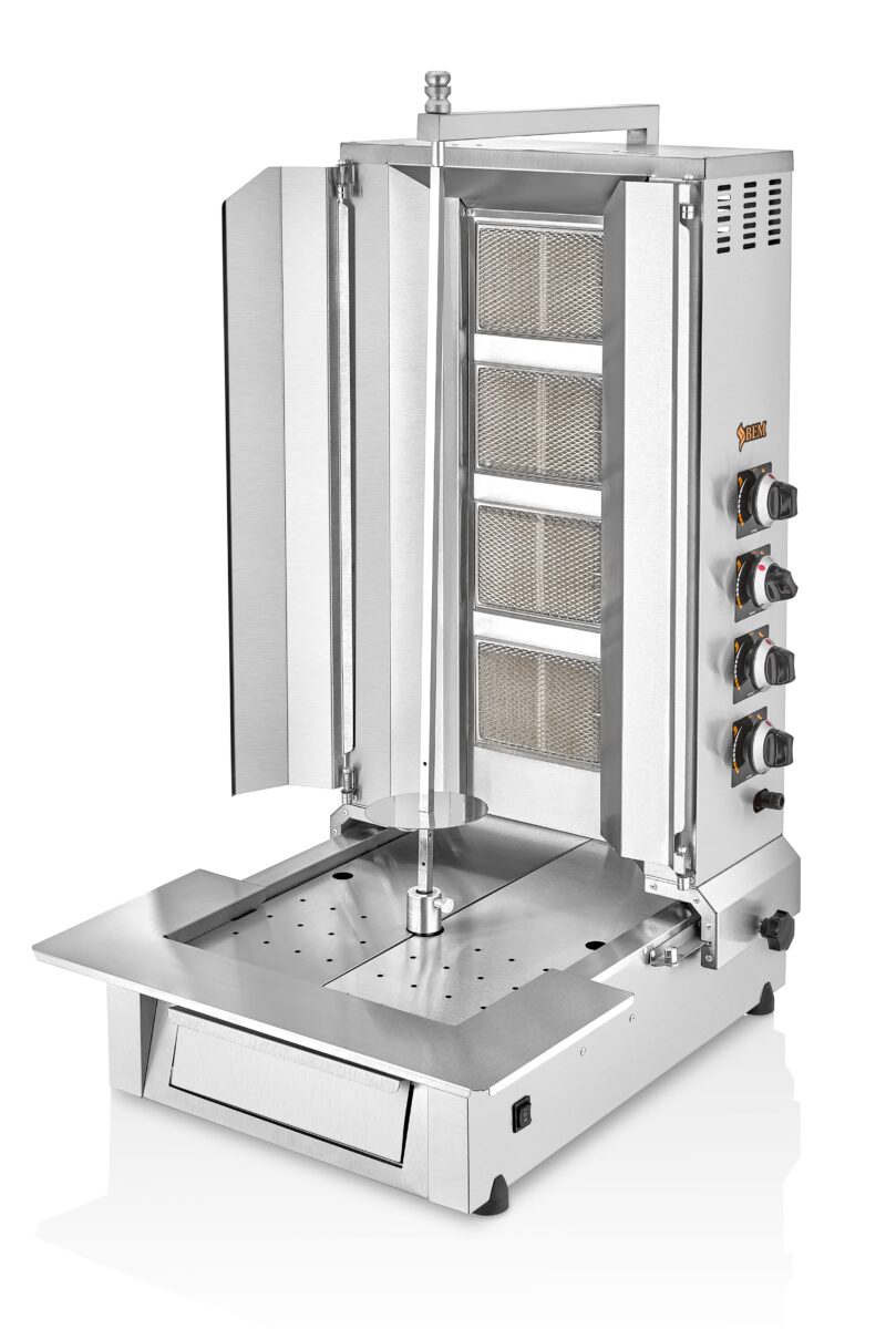 Bem 4 Radyanlı Alttan Motorlu Doğalgazlı & Tüplü Döner Makinesi Ocağı - DO04A