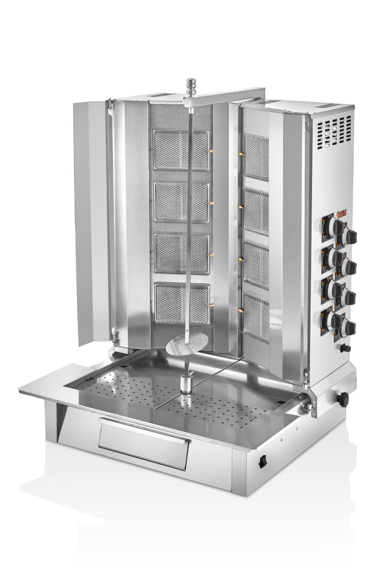 Bem 8 Radyanlı Alttan Motorlu Doğalgazlı & Tüplü Döner Makinesi Ocağı - DO08A